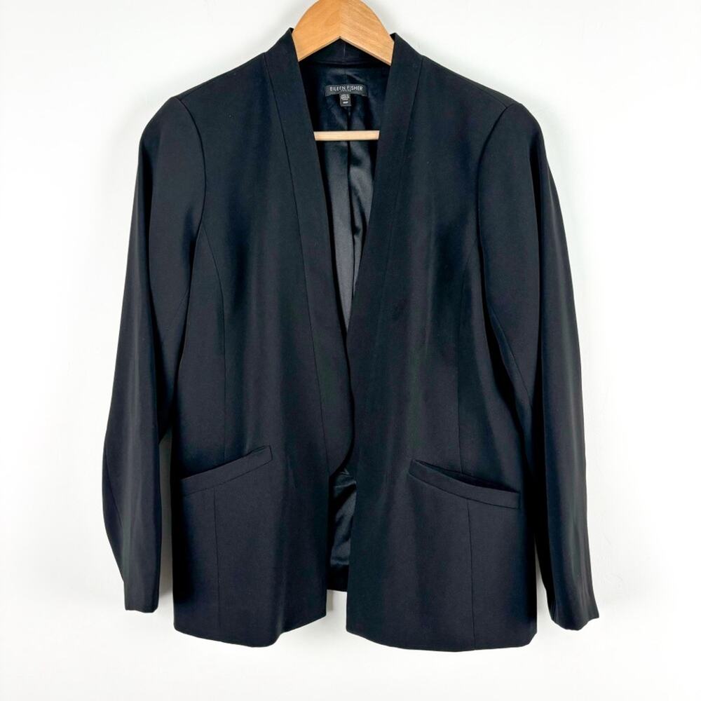 Eileen Fisher Black‎ Open Front Blazer